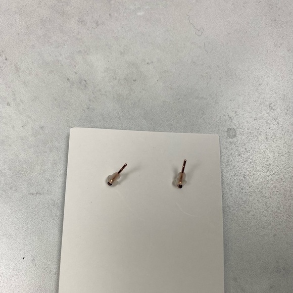 La Meno Treasure Earrings Rose Gold Plated Brass Long Circle Dangle Design (NWT) - Picture 4 of 4